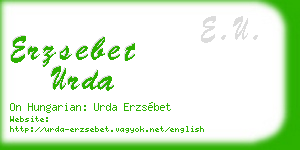 erzsebet urda business card